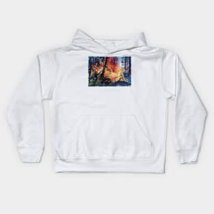 Forest fire Kids Hoodie